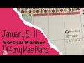 January 5-11 in my 2026 vertical planner