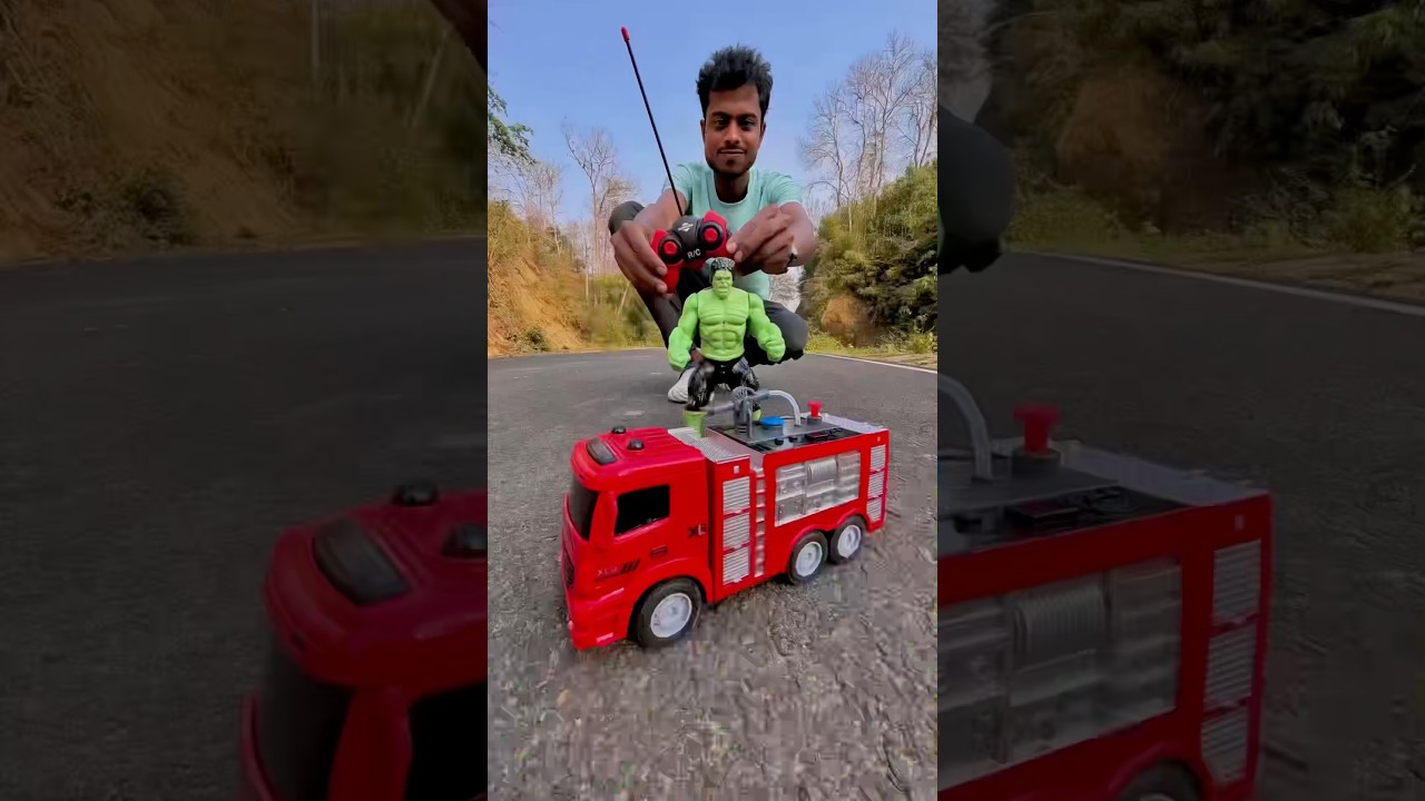 Remote control fire brigade truck unboxing | #shorts