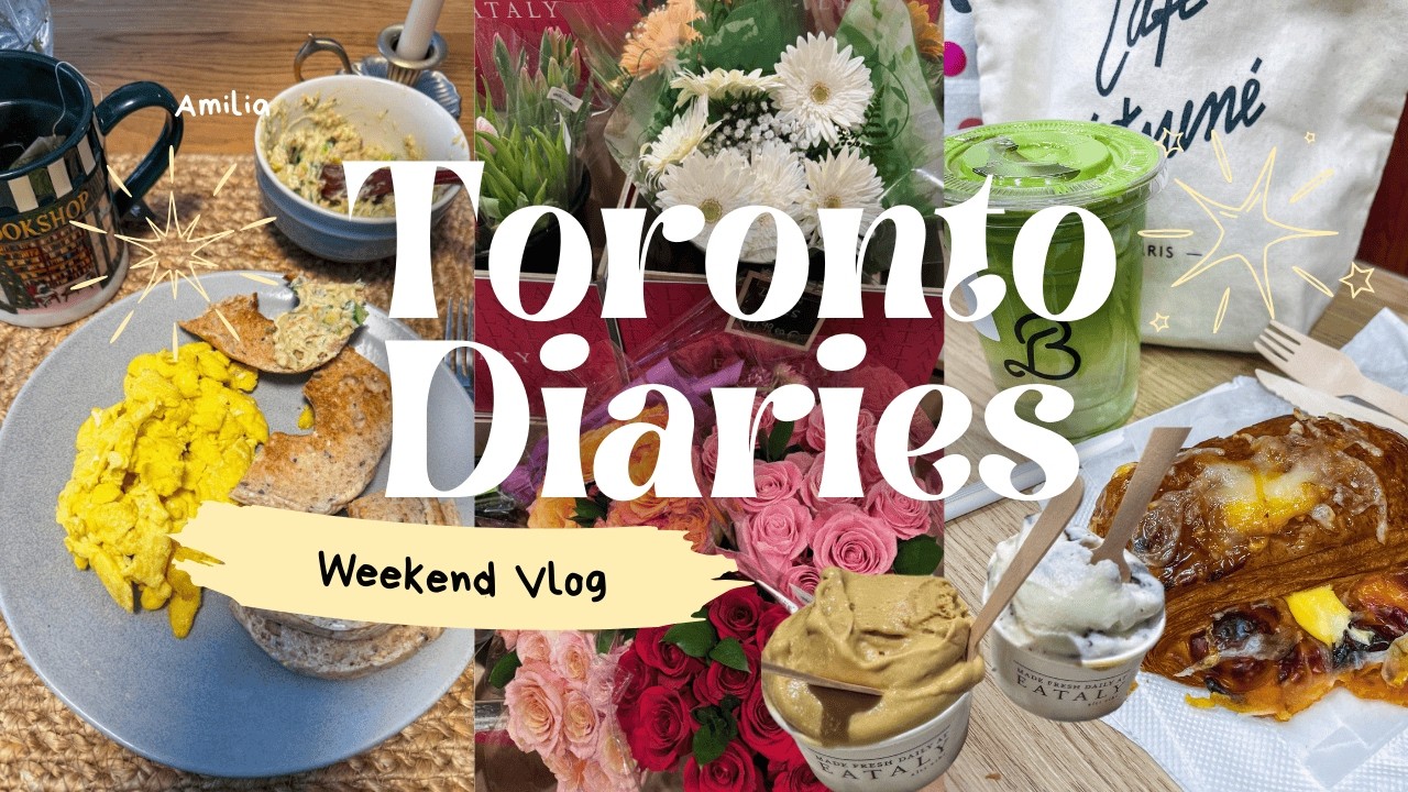 Toronto Diaries 💕 Making Salmon Cream Cheese spread | Eataly run | Matcha cafe | Weekend Vlog