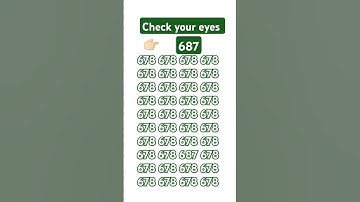 check your eyes and find the number 687 #geniusmindset #puzzle #maths #mazesolving #logicpuzzle