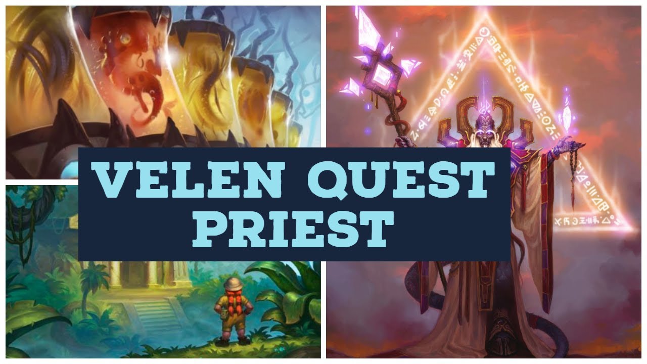 Climbing the ladder with Velen OTK quest Priest. Rise of shadows Wild Hearthstone