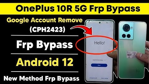 OnePlus 10R 5G (CPH2423) Frp Bypass Android 12 | OnePlus 10R Google id Remove Easy Solution 2025
