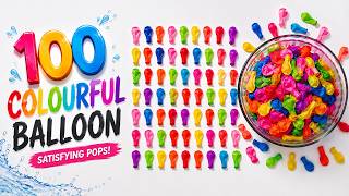 100 Colorful Water Balloons Popping ASMR 🎈💧 | No Talking#asmr #viral #youtubevideo