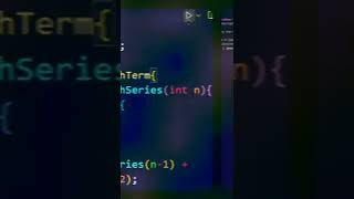 Fibonacci number in nth term in JAVA #shorts #java