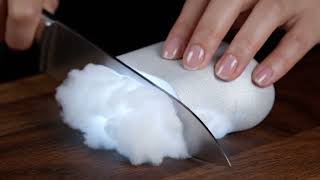 ✨ Slicing a Glowing Silver Cloud in 8K ASMR 🌫️🔪