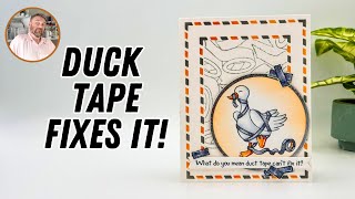 Clean & Simple Card Tutorial | Miss Ink Stamps Stuck Duck