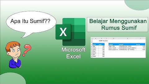 Belajar menggunakan rumus sumif pada Microsoft Excel