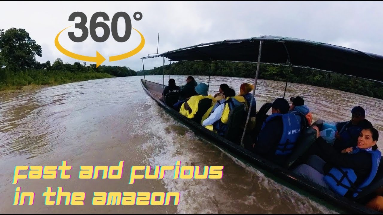 Amazon River basin boat ride Ecuador - 360 Video VR