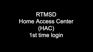 HAC Student First-Time Login