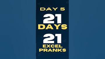 Day 5 of 21 Days 21 Excel Pranks Hide Comments Steps 1