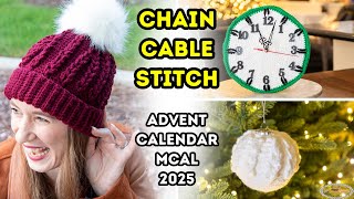 How to Crochet the Chain Cable Stitch - Advent Calendar Mystery CAL 2025 - Last Minute Gifts Vol 4
