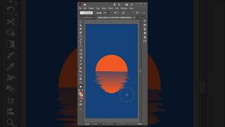 Sunset Reflection in Illustrator #shapedivider #designshorts
