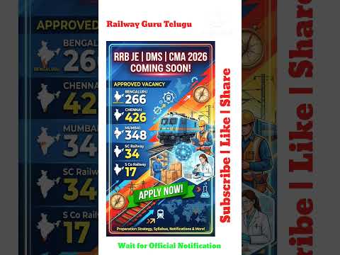 RRB JE 2026 Zone Wise Approved Vacancy || #Shorts #rrb