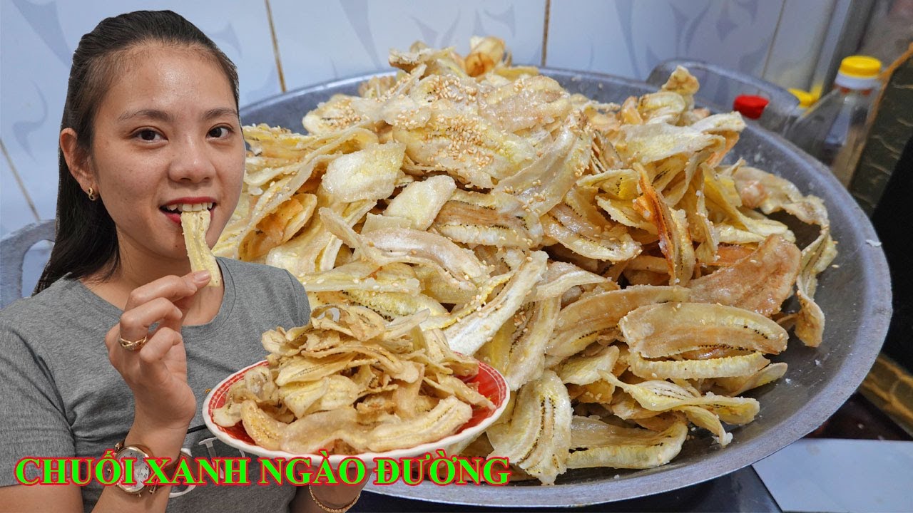 Cách làm chuối xanh ngào đường giòn ngon đãi khách trong ngày tết