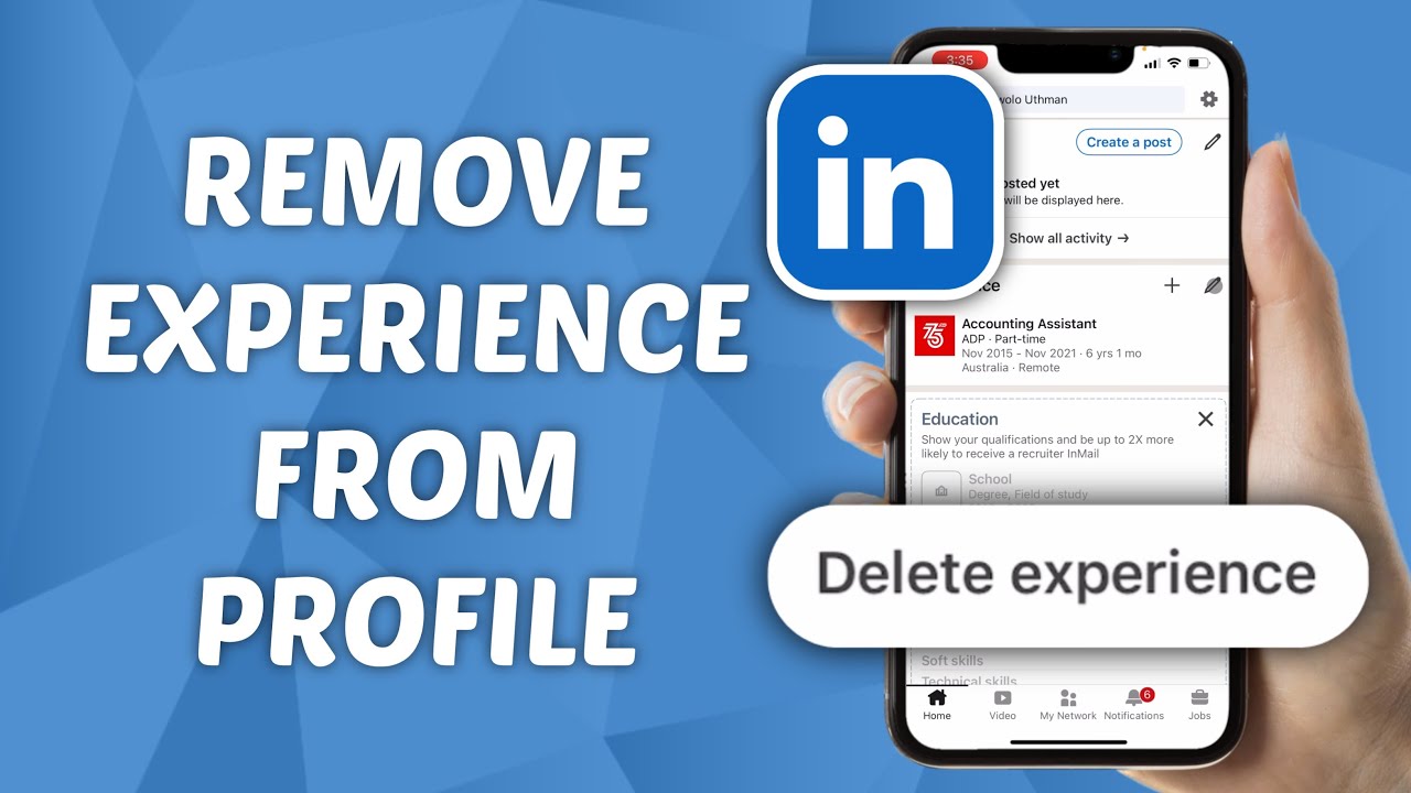 How to Remove An Experience from LinkedIn Profile - YouTube