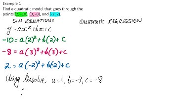 11 AI HL  Quadratic models