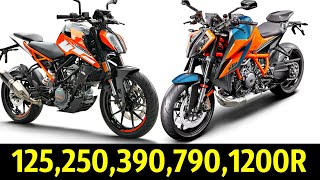 🔶 Вся Линейка KTM Duke - 125 ,200 ,250 ,390 ,690 ,790 ,990 ,1290 R 😜!