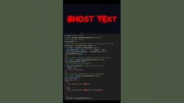 Create a Ghost Text Animation using HTML, CSS & JS