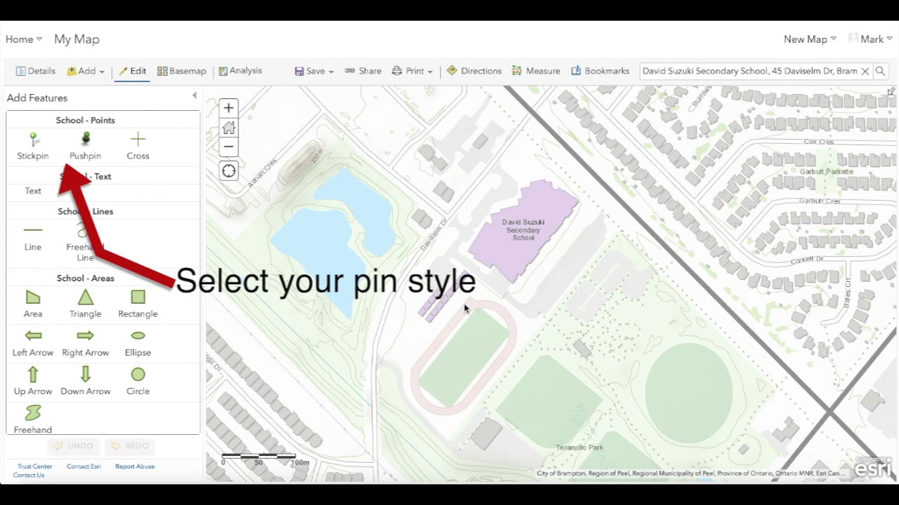 Pinning a Location in ARCGIS Online YouTube