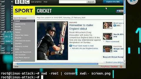 Command line one liner to capture your current screen