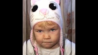 шапочка - кошка, на девочку 4 лет, вязание крючком ! шапочка - кошка, на девочку 4 лет, вязание крючком !