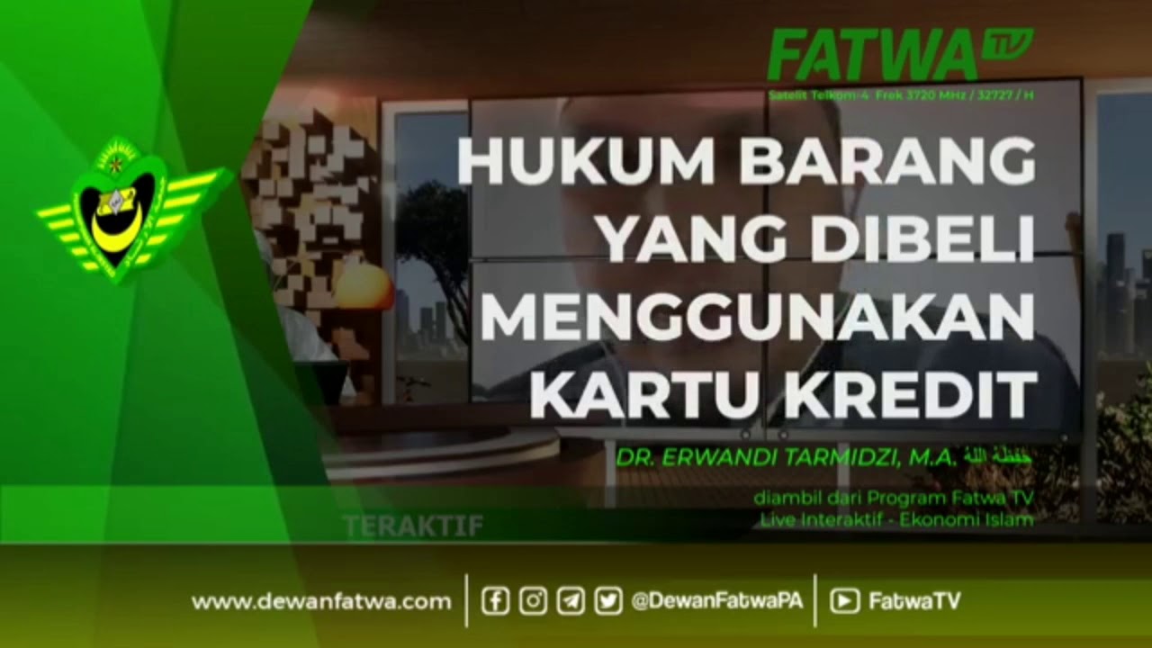Hukum BARANG yang DIBELI DENGAN KARTU KREDIT RIBA | DR. ERWANDI TARMIZI, MA