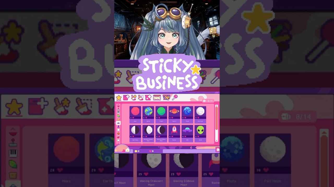 STICKY Business 🌸 #cozy #cozygaming #stickers