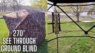 Hunting Blind 300D See Through Ground Blind |  270 Degree See Through Hunting Blind