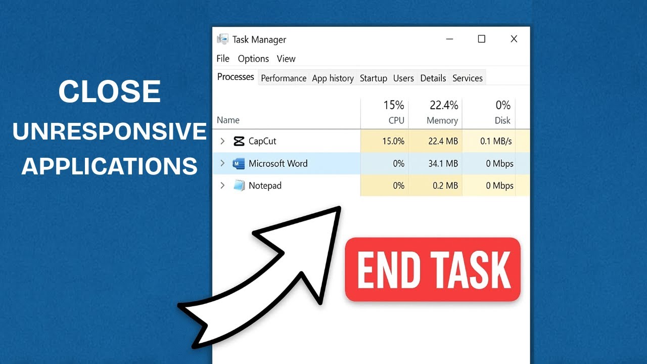 Fix Frozen PC Fast! How to Use Task Manager to End Unresponsive Apps
