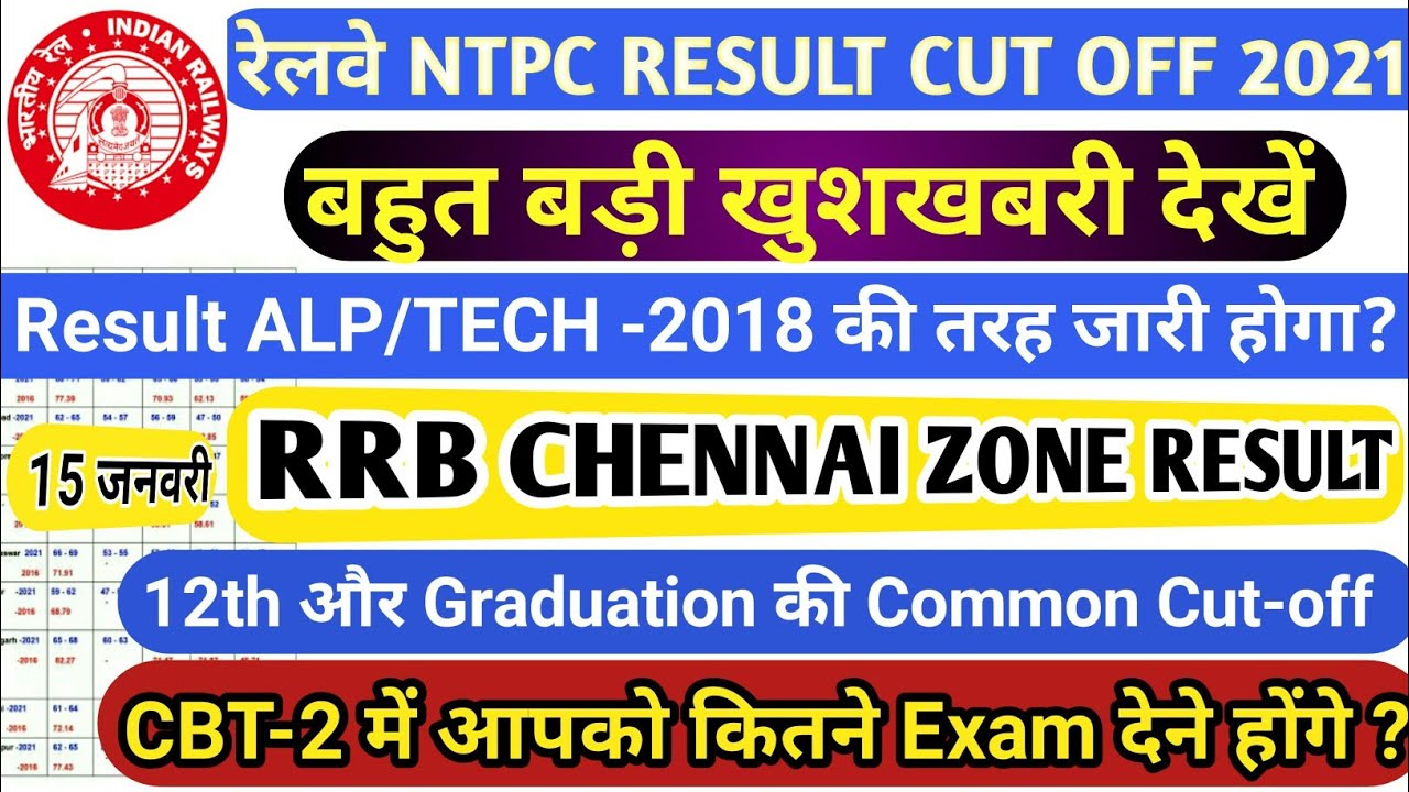 rrb ntpc result 2021||ntpc cut-off 2021 Chennai ||cut-off ntpc 2021||cut-off कम जानें का गणित समझें