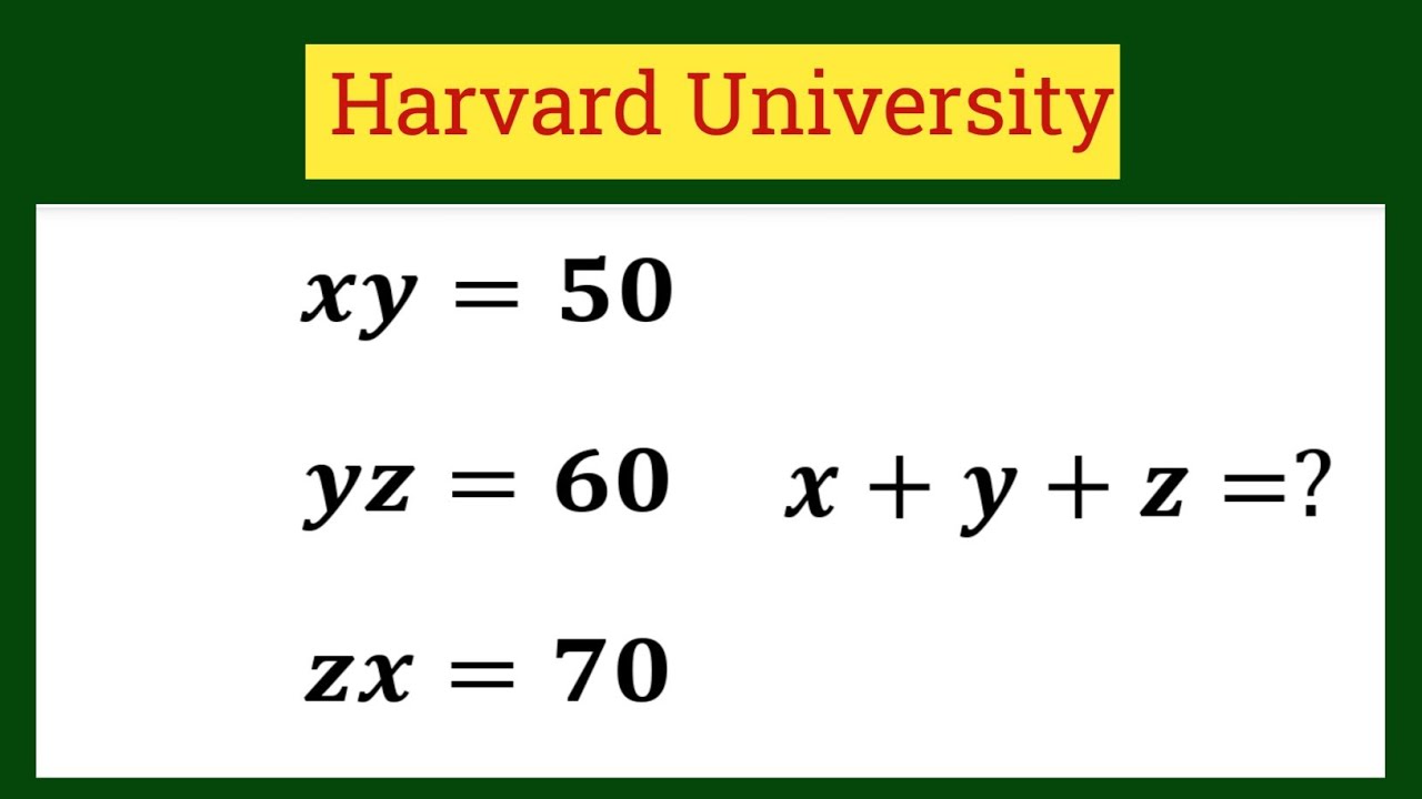 xy=50,yz=60,zx=70||intresting Olympiad maths question||Algebra