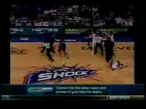 Candace Parker wanted to focus on all of the good parts of the Los Angeles Sparks' win over the Detroit Shock. Unfortunately, it will be the final 5 seconds that everyone else is going to remember. Parker was one of three players ejected along with Detroit assistant coach Rick Mahorn after an ugly scuffle with 4.6 seconds left in Los Angeles' 84-81 victory. "To be honest, I don't recall exactly what happened," said Parker, who led Los Angeles with 21 points. "I'll have to watch the tape." The skirmish started moments after Parker and Detroit's Cheryl Ford had to be separated after Ford fouled Parker. On the next possession, Parker got tangled up with Detroit's Plenette Pierson and fell to the ground. As she was getting up, Pierson intentionally ran into her, setting off the melee. Parker threw a punch at Pierson before being tackled by Detroit's Deanna Nolan. Players and coaches from both teams joined in, and Mahorn knocked Lisa Leslie to the court at one point.