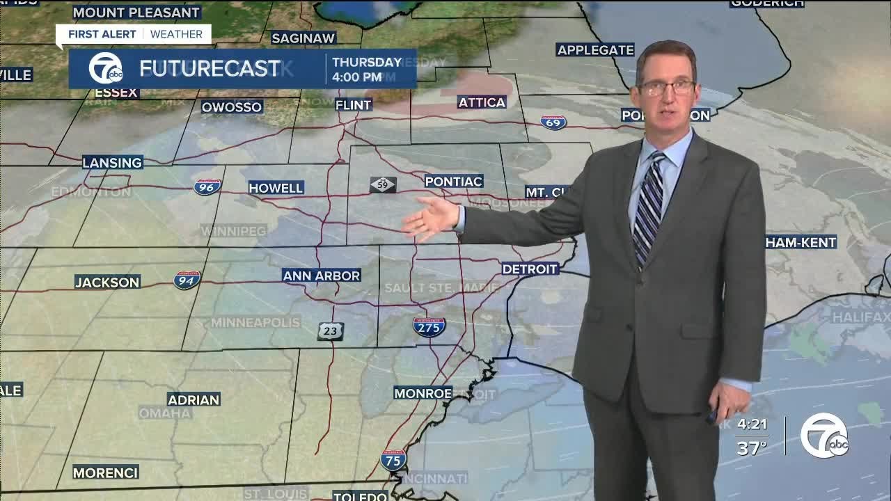 Rain/snow showers move through - YouTube