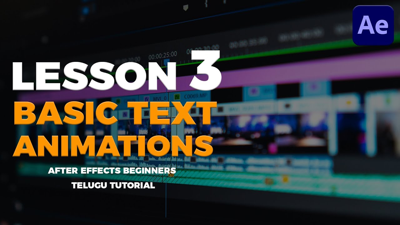 Class 3 | Adobe After Effects | Basic text Animations | Beginners ...