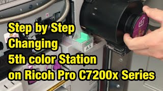 Changing 5th color / special color on Ricoh Pro C7200 Cut Sheet series