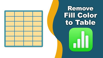 How to remove background color from a table in Apple Numbers (Spreadsheet) on Mac
