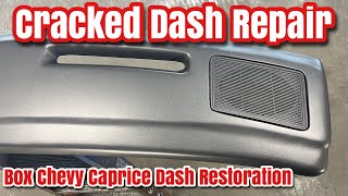 Cracked Dashboard Repair With Fiberglass HOW TO FIX CRACKS IN DASH PAD Box Chevy Caprice Restore