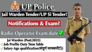 Up Police Vacancy Notifications & Exam Date✅| up police jail warden Job Profile| Radio operator Exam