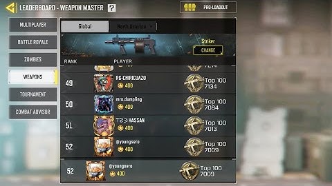 I am the Godfather of STRIKER weapon master global pro player top 100 #52 #codm