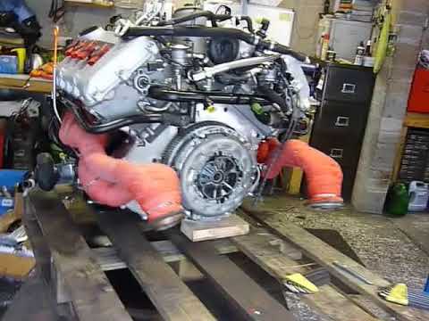 Audi RS4 headers on an S4 Mod 2 - YouTube
