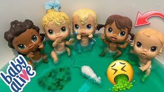 NEW Baby alive crib life dolls Swimming in dirty Bath! 🤢 baby dolls clean bath