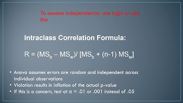 10 ANOVA assumption of independence of errors 10