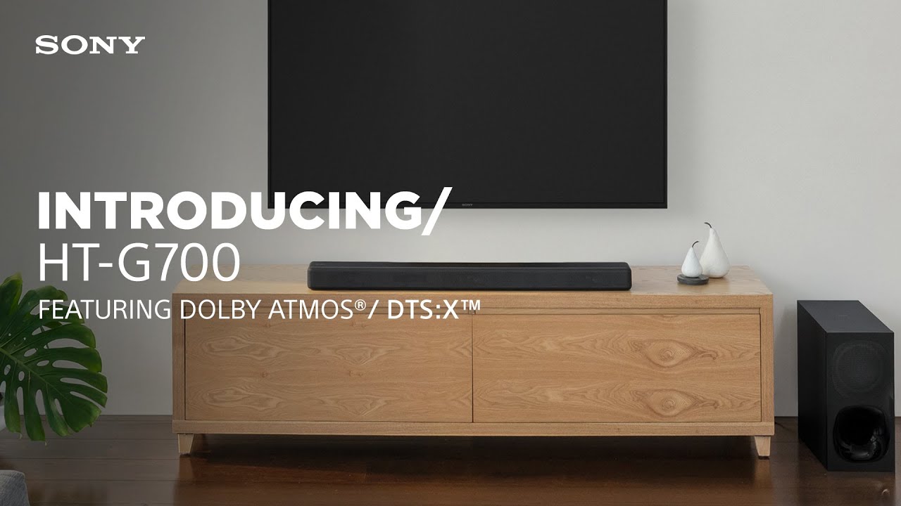 HT-G700 Dolby i systemami DTS:X™ - soundbar Sony Atmos® bezprzewodowym YouTube 3.1-kanałowy subwooferem z oraz