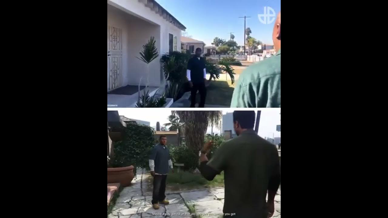 RealLife Lamar Roasts Franklin 🎬 GTA V Actors Recreate Scene In LA