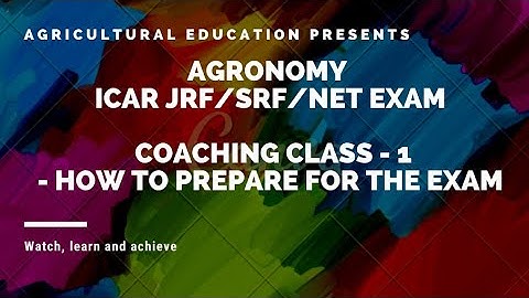 ICAR AGRONOMY JRF/SRF/NET Introduction to Agronomy | how to prepare for the exam class-1