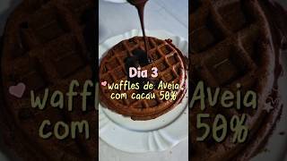 7 Receitas fit na maquina de waffles. Dia 3 waffles de aveia com cacau 50% #diariodadieta #dietafit