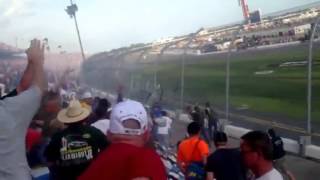 INSANE Nationwide Daytona Kyle Larson Crash - FAN VIDEO