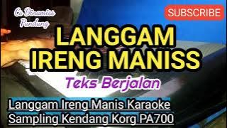 Langgam Ireng Manis Karaoke Kendang Korg Pa700