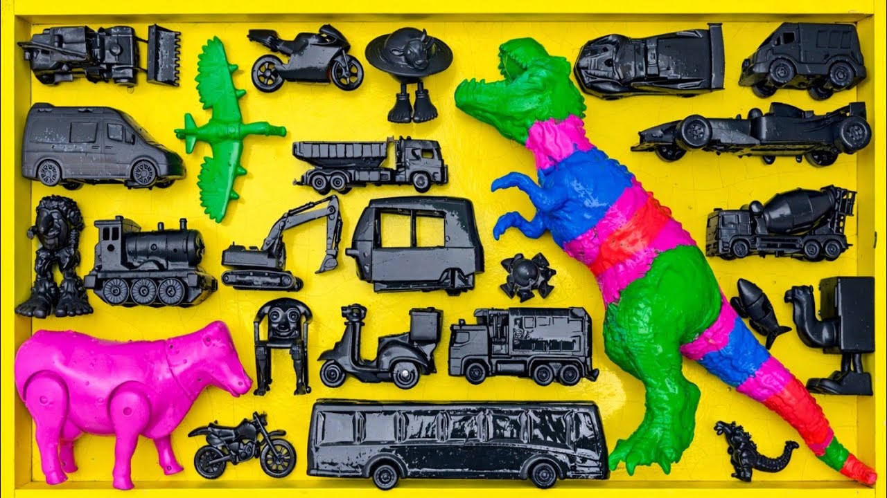 Membersihkan mobil mobilan, truk loader, mobil damkar, mobil pickup, truk angkut excavator, anomali