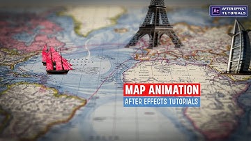 Map Animation After effects tutorials | 3D Map animation like Documentary video